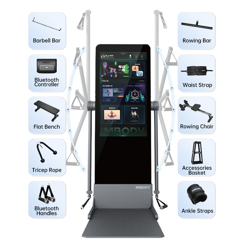 All-In-1 fitness machine with smart resistance control