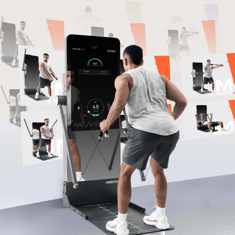 Pedal installed indoor fitness mirror Pedal installed indoor fitness mirror